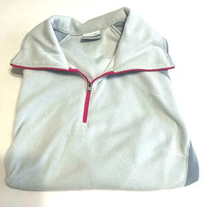 Columbia Women's Pullover Fleece 1/4 Zip Blue Size Large